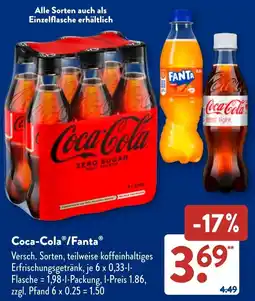 Aldi Süd Coca-Cola/Fanta Angebot
