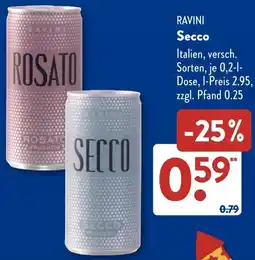 Aldi Süd RAVINI Secco Angebot