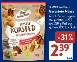 Aldi Süd FARMER NATURALS Geröstete Nüsse Angebot
