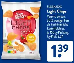 Aldi Süd SUNSNACKS Light Chips Angebot