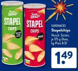 Aldi Süd SUNSNACKS Stapelchips Angebot