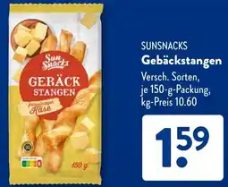 Aldi Süd SUNSNACKS Gebäckstangen Angebot