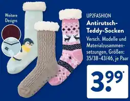 Aldi Süd UP2FASHION Antirutsch-Teddy-Socken Angebot