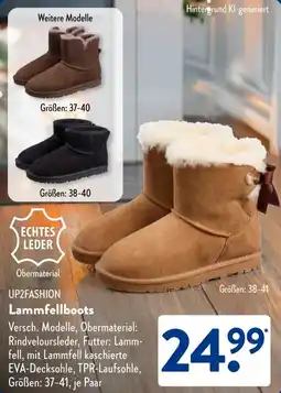 Aldi Süd UP2FASHION Lammfellboots Angebot