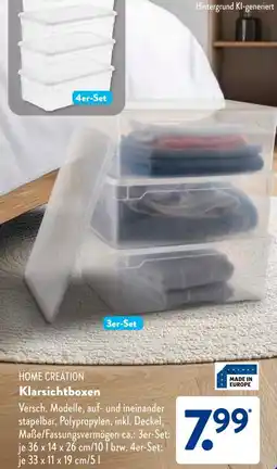 Aldi Süd HOME CREATION Klarsichtboxen Angebot
