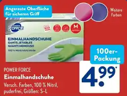Aldi Süd POWER FORCE Einmalhandschuhe Angebot