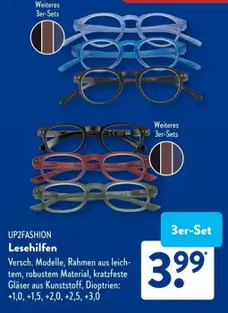 Aldi Süd UP2FASHION Lesehilfen Angebot