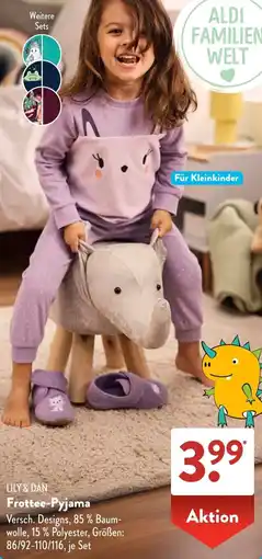 Aldi Süd LILY & DAN Frottee-Pyjama Angebot