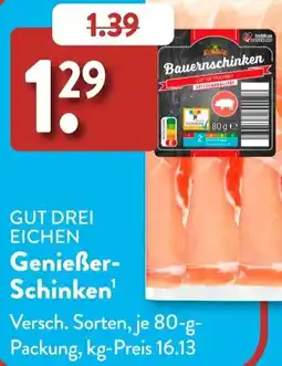 Aldi Süd GUT DREI EICHEN Genießer-Schinken Angebot