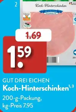 Aldi Süd GUT DREI EICHEN Koch-Hinterschinken Angebot