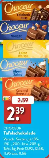 Aldi Süd CHOCEUR Tafelschokolade Angebot