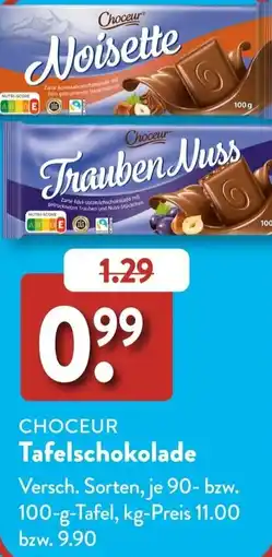 Aldi Süd CHOCEUR Tafelschokolade Angebot