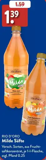 Aldi Süd RIO D'ORO Milde Säfte Angebot