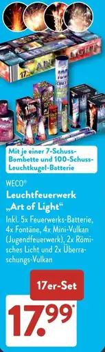 Aldi Süd WECO Leuchtfeuerwerk „Art of Light" Angebot