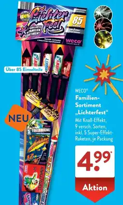Aldi Süd WECO Familien-Sortiment „Lichterfest" Angebot
