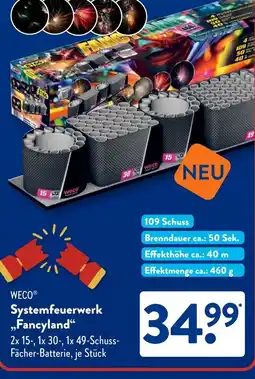 Aldi Süd WECO Systemfeuerwerk „Fancyland" Angebot