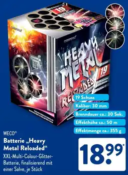 Aldi Süd WECO Batterie „Heavy Metal Reloaded" Angebot