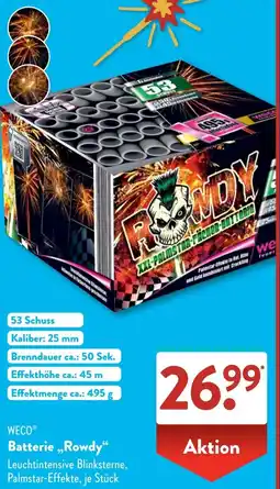 Aldi Süd WECO Batterie ,,Rowdy“ Angebot