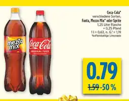 diska Coca-Cola, Fanta, Mezzo Mix oder Sprite Angebot
