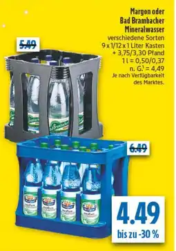 diska Margon oder Bad Brambacher Mineralwasser Angebot