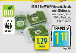 diska EDEKA Bio WWF Feldsalat, Rucola oder Blattspinat Angebot