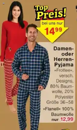 Jawoll Damen oder Herren Pyjama Angebot