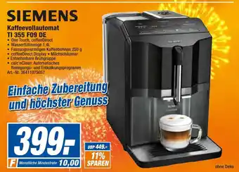 expert Techno Land Siemens Kaffeevollautomat | TI 355 F09 DE Angebot