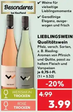 Kaufland LIEBLINGSWEIN Qualitätswein Angebot