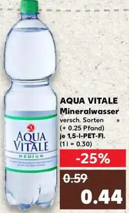 Kaufland AQUA VITALE Mineralwasser Angebot