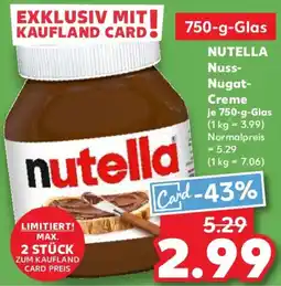 Kaufland NUTELLA Nuss Nugat Creme Angebot