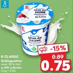 Kaufland K-CLASSIC Schlagsahne Angebot