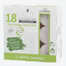 NKD Villa Verde Eco Line Refill-Teelichter, 18er-Pack Angebot