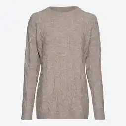 NKD Damen-Zopfstrick-Pullover mit Rundhalsausschnitt Angebot