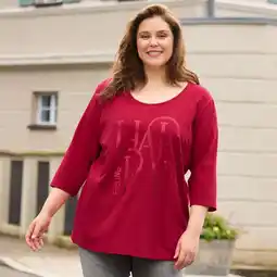 NKD Damen-Langarmshirt mit Frontaufdruck, große Größen Angebot