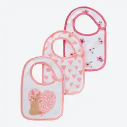 NKD Baby-Mädchen-Lätzchen mit Klettverschluss, 3er-Pack Angebot