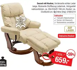 Opti Wohnwelt Sessel mit Hocker Angebot
