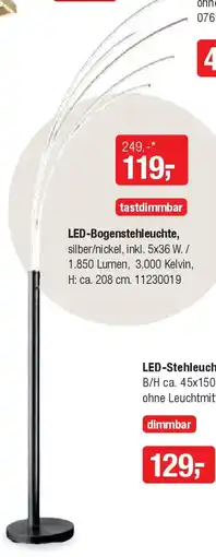 Opti Wohnwelt LED-Bogenstehleuchte Angebot