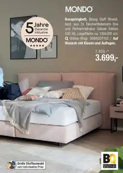 Opti Wohnwelt MONDO Boxspringbett Angebot