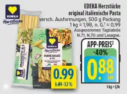 diska EDEKA Herzstücke original italienische Pasta Angebot