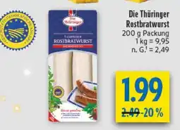 diska Die Thüringer Rostbratwurst Angebot