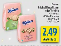 diska Manner Original Neapolitaner oder Törtchen Haselnuss Angebot