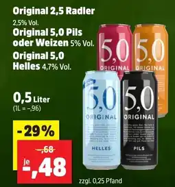 Thomas Philipps Original 2,5 Radler Original 5,0 Pils oder Weizen Original 5,0 Helles Angebot