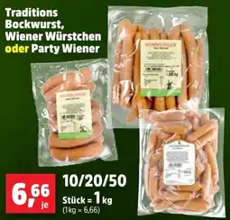 Thomas Philipps Traditions Bockwurst, Wiener Würstchen oder Party Wiener Angebot
