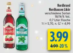 diska Nordbrand Nordhausen Likör Angebot