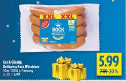 diska Gut & Günstig Delikatess Bock Würstchen Angebot