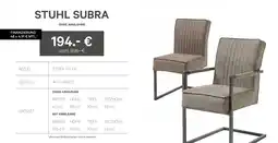 Kabs Polsterwelt Stuhl subra Angebot