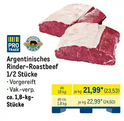 METRO Argentinisches Rinder-Roastbeef 1/2 Stücke Angebot