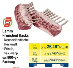 METRO ASHLEY Lamm Frenched Racks Angebot