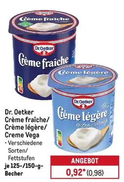 METRO Dr. Oetker Crème fraîche/ Crème légère/ Creme Vega Angebot