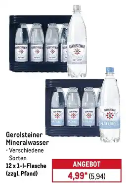 METRO Gerolsteiner Mineralwasser Angebot